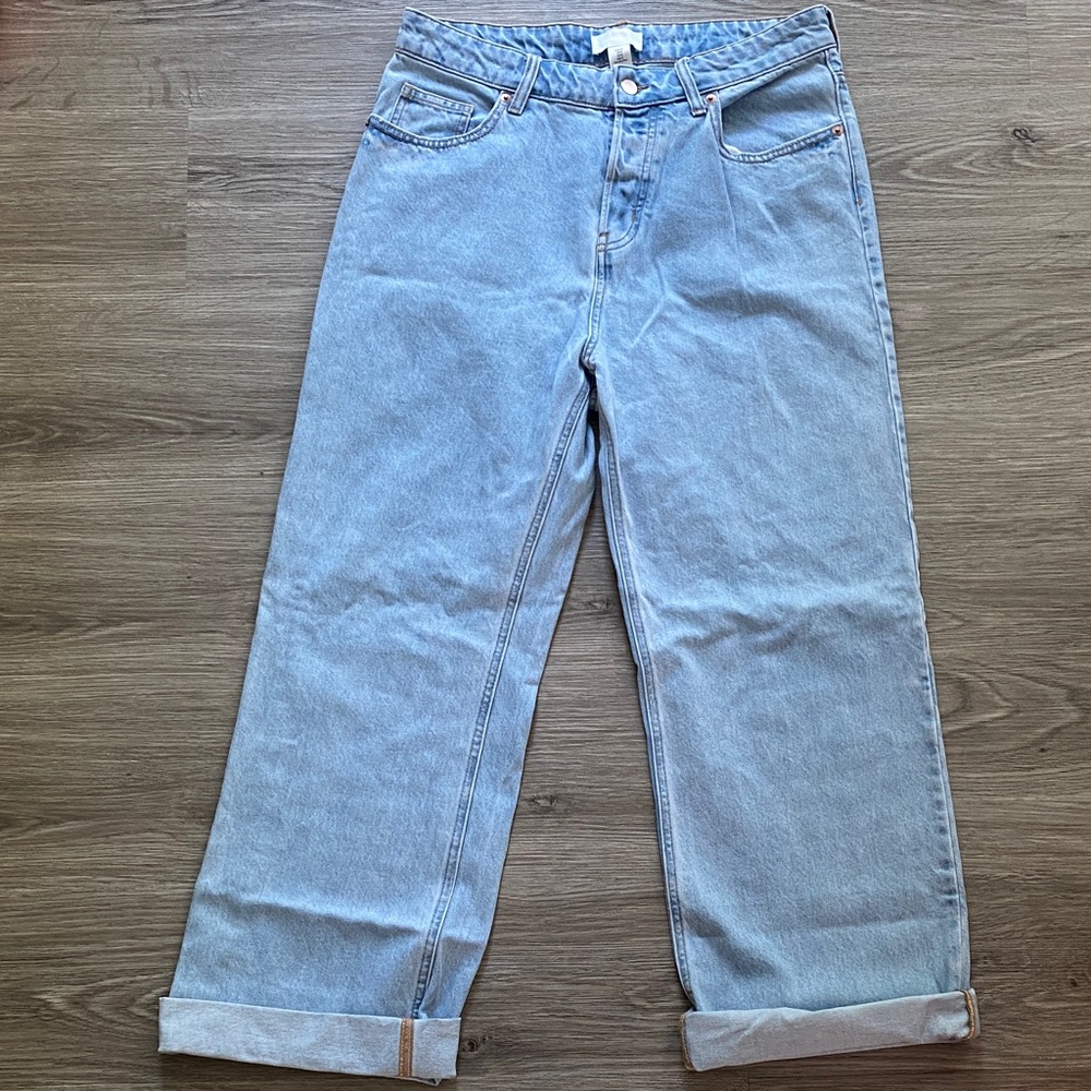 086. H&M wide leg Blue Women's Jeans
